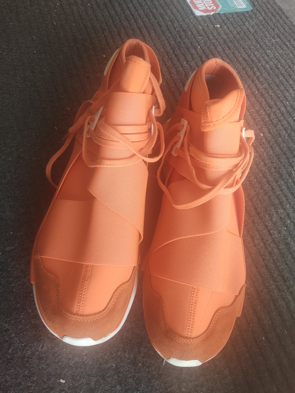 Men's Bright Orange Slip-On Athletic Sneakers 12.5 US